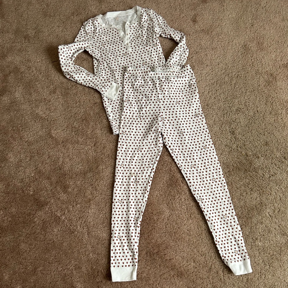 Rare Roller Rabbit Orange Texas Heart Girls Pajamas - Picture 3 of 9